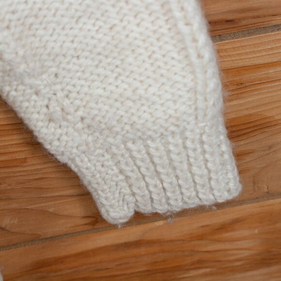 Vintage 80s Eddie Bauer 100% Wool Cable Knit Fisherman Sweater - Women's SM - Picture 6 of 7